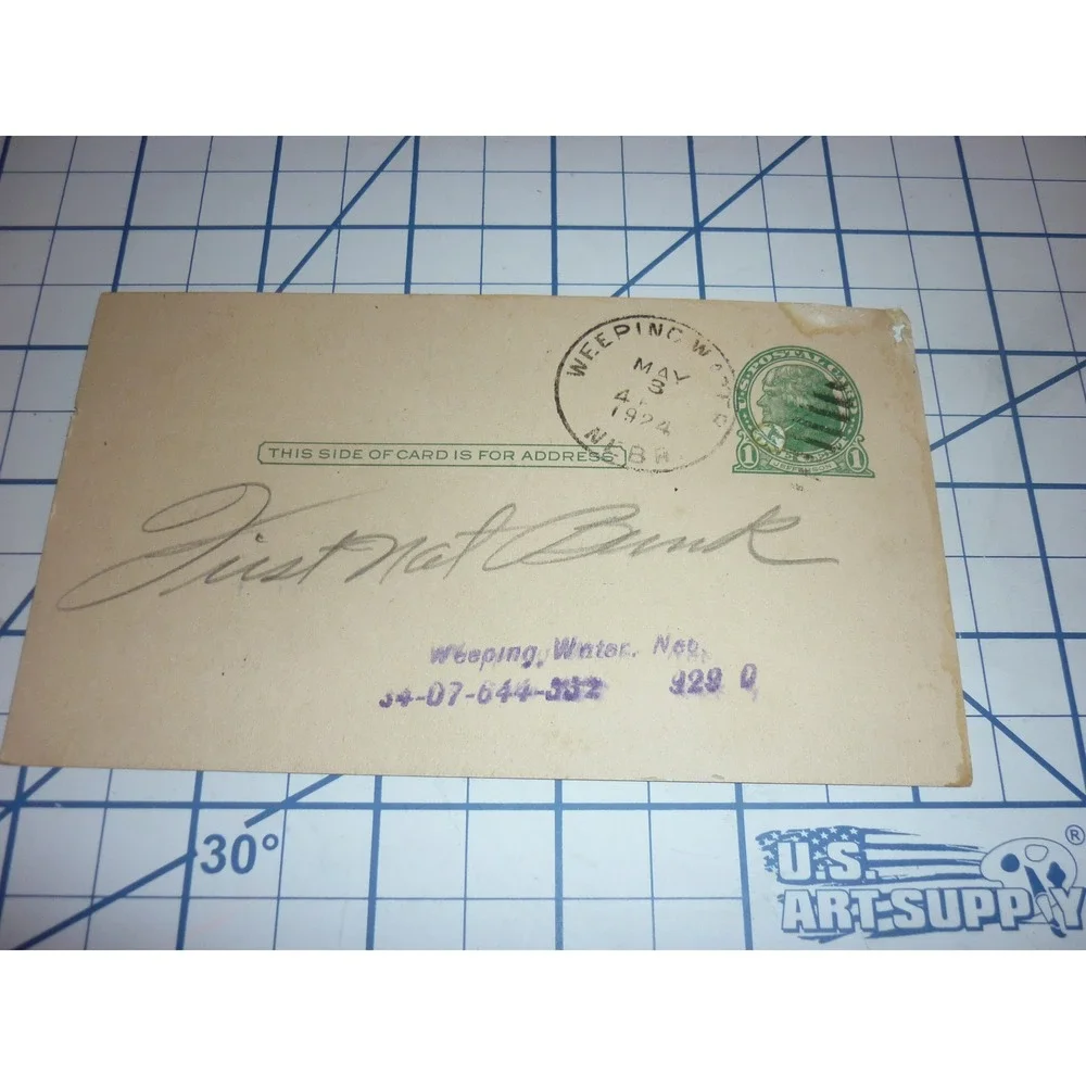 1924 Missouri Pacific Railroad Freight Notice‎ Postcard Weeping Water Nebraska